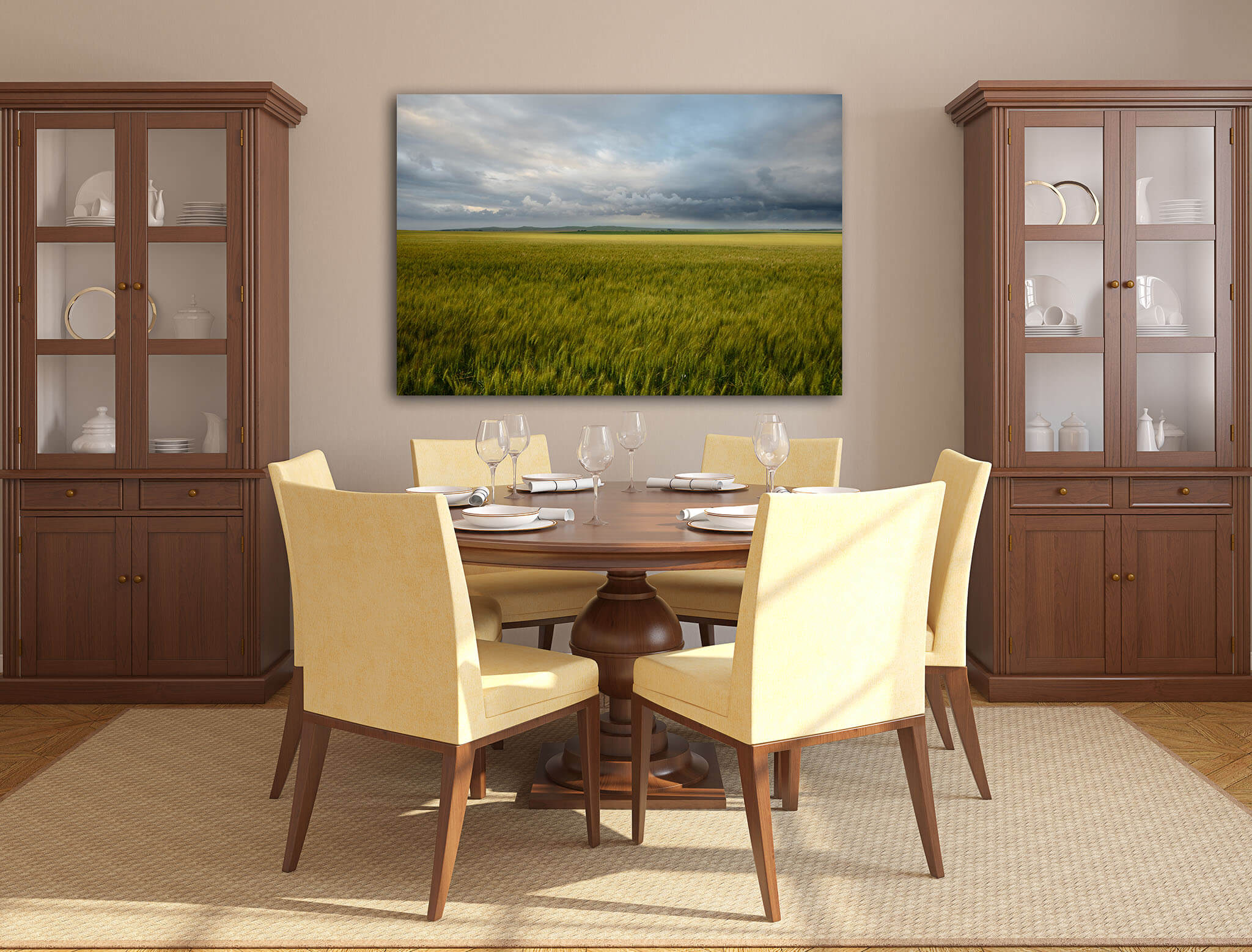 Height To Hang Art In Dining Room