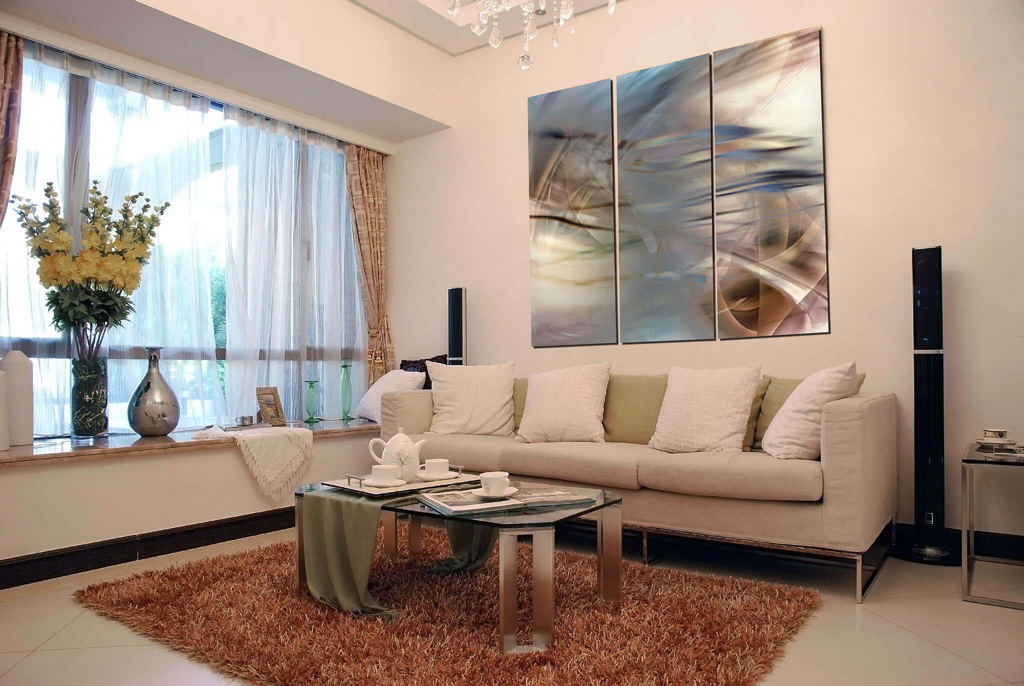 living room photo art ideas