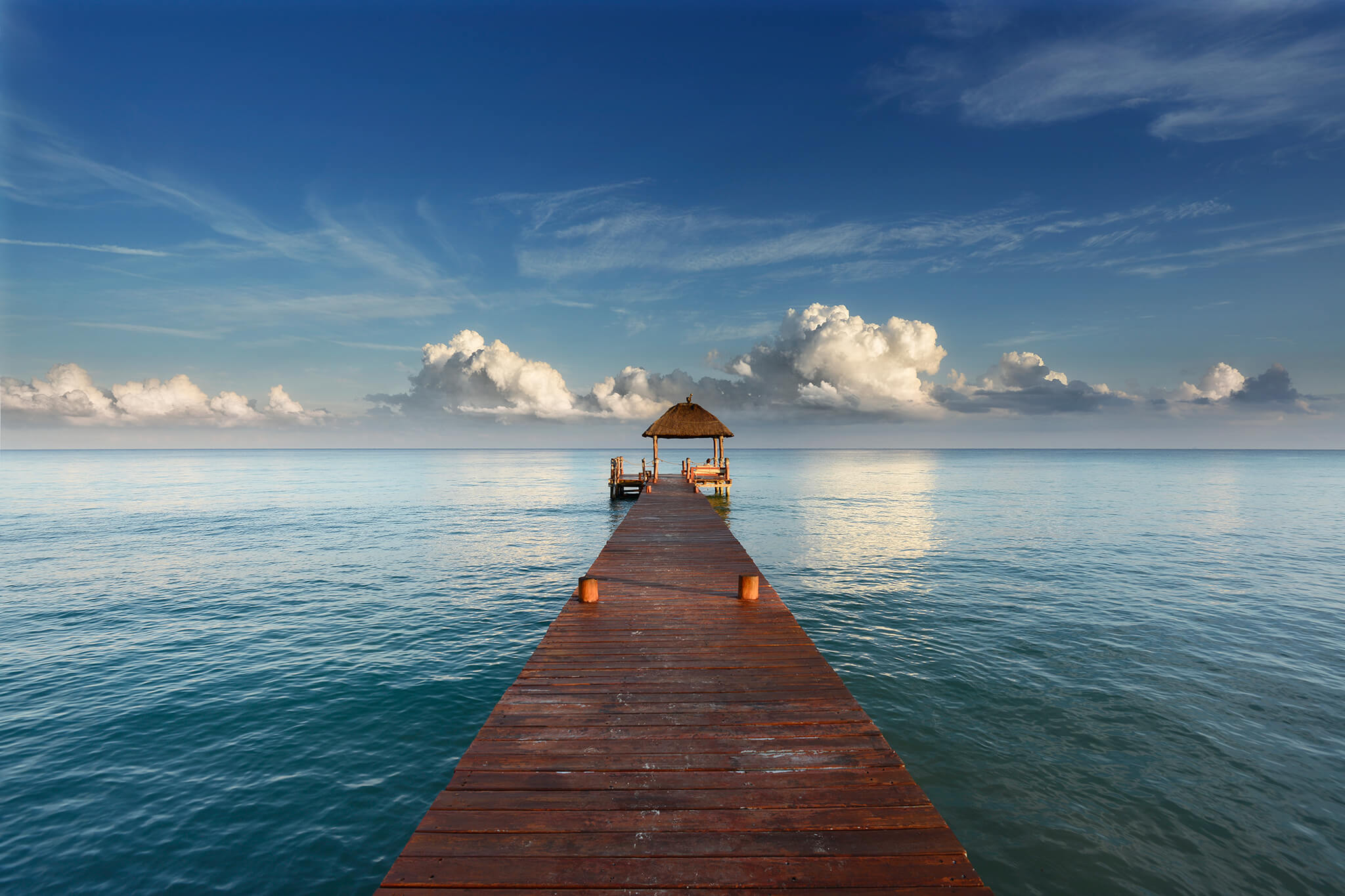 Ocean Pier and Clouds