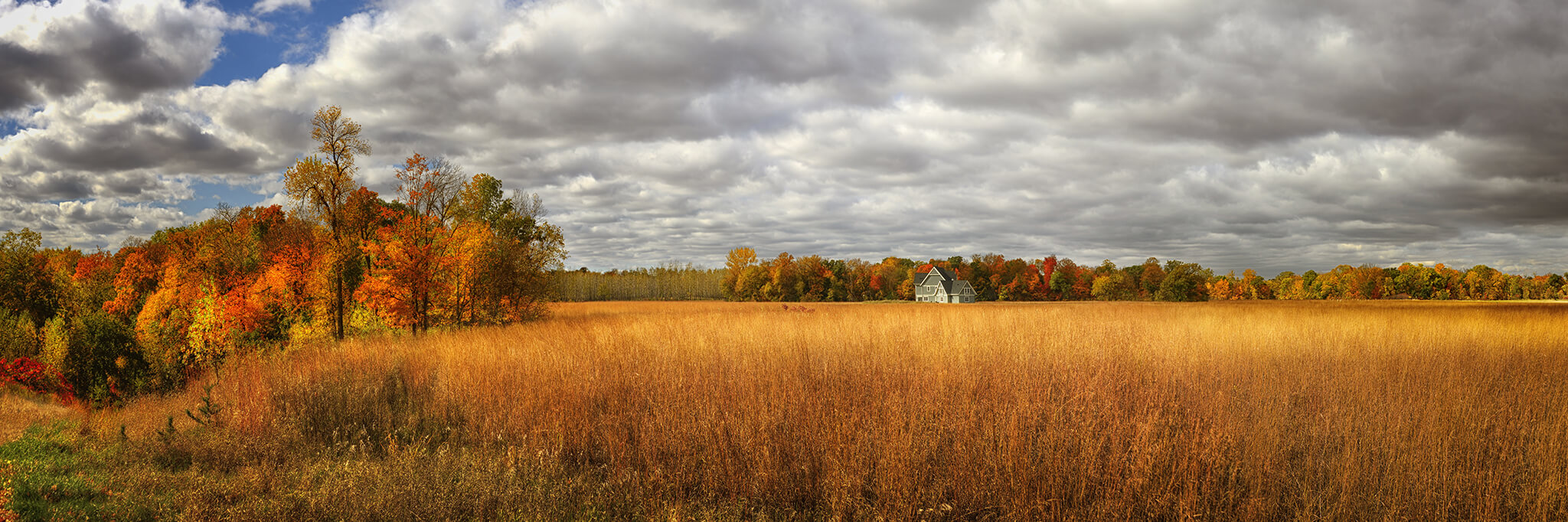 House Among Fall Foliage