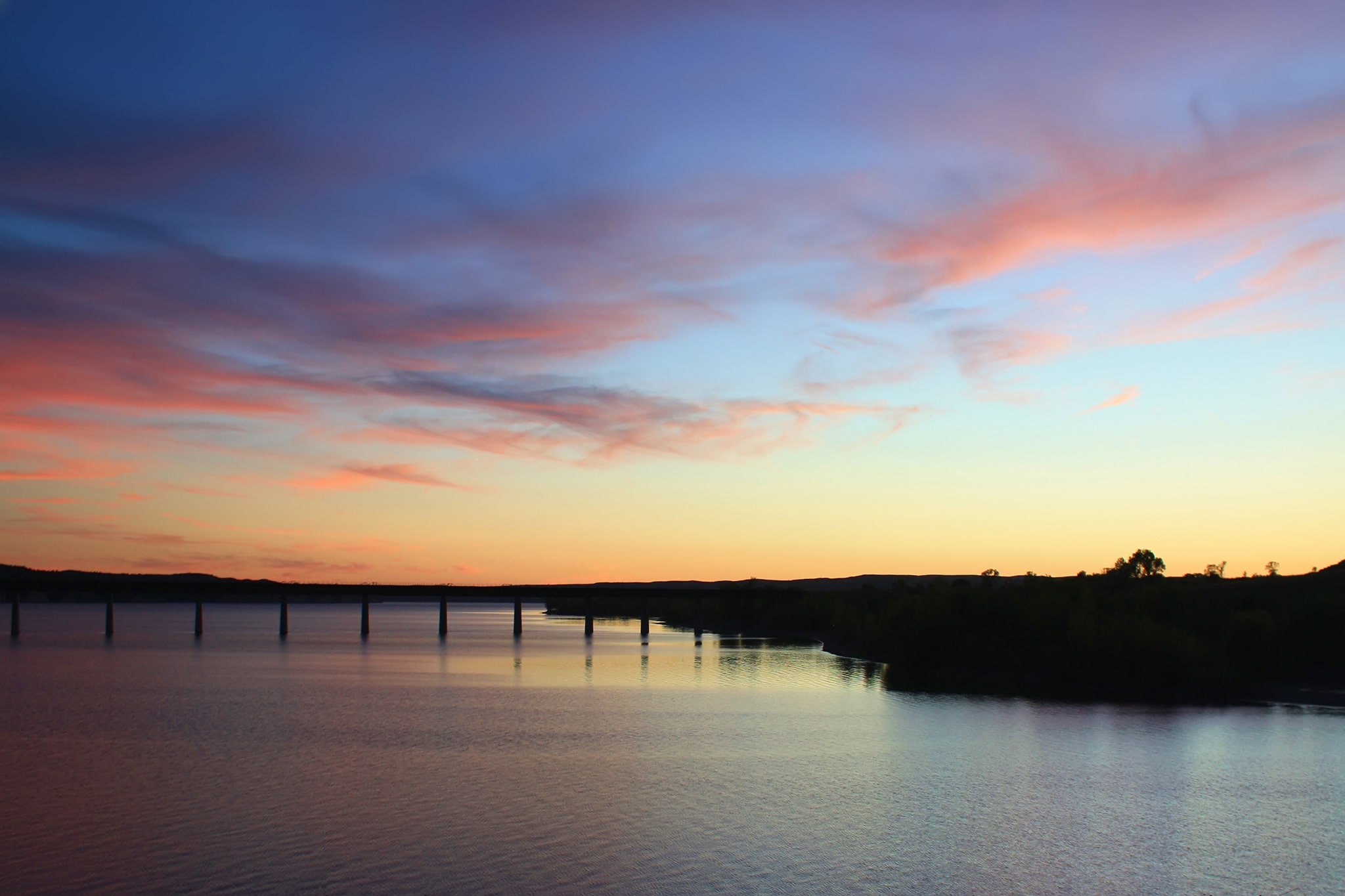 Sunset Bridge in Chamberlain South Dakota