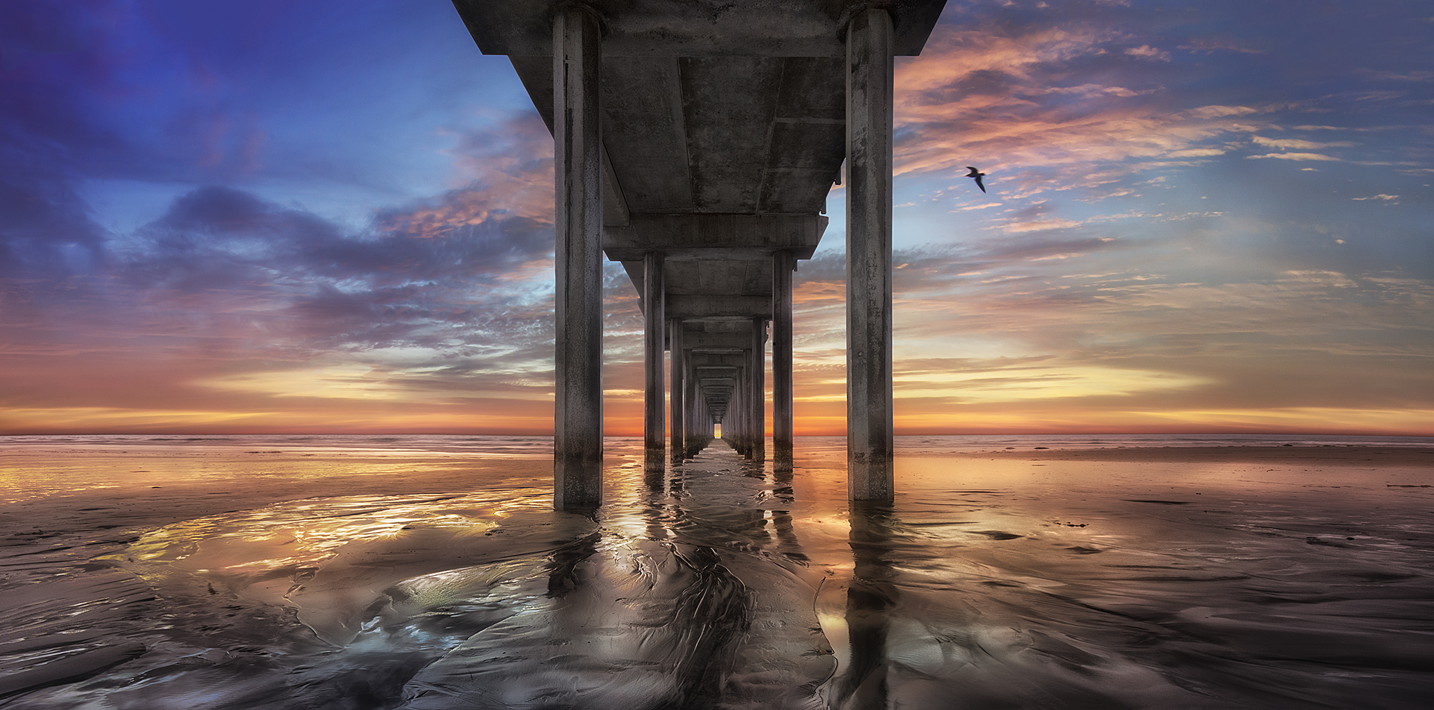 Scripps Pier during Sunset