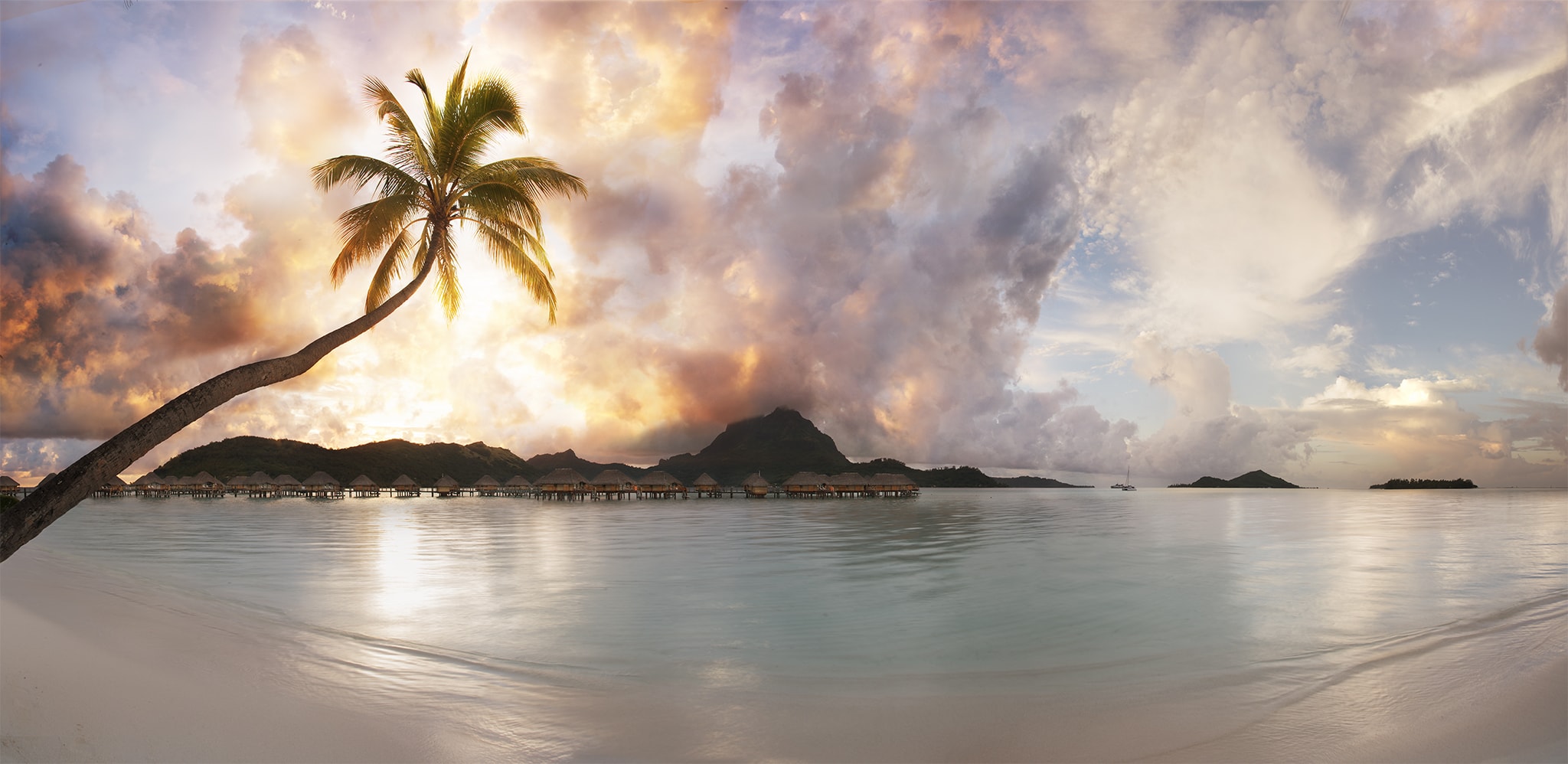 Sunrise on Beach in Bora Bora