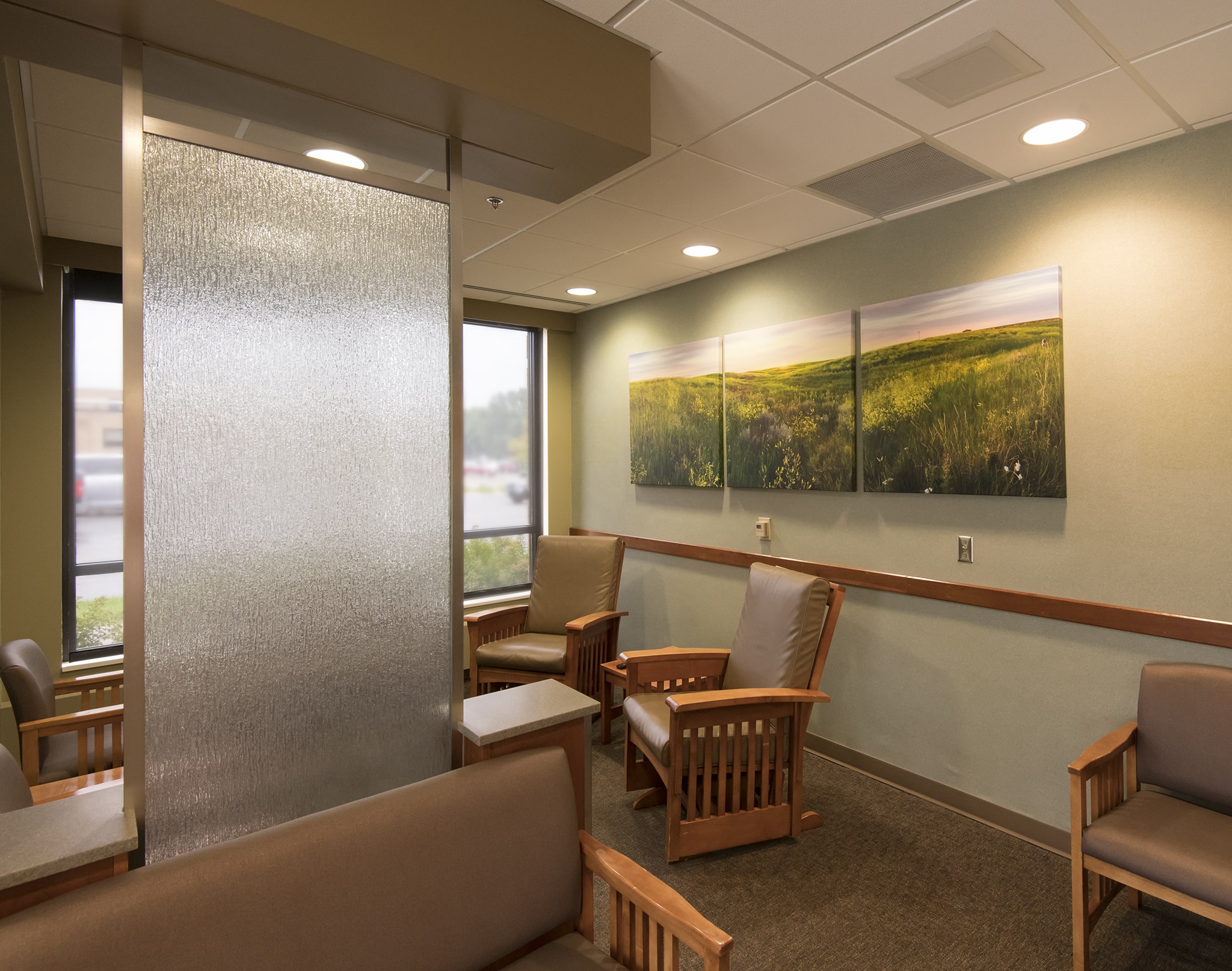 3-Panel Artwork in Reception Area