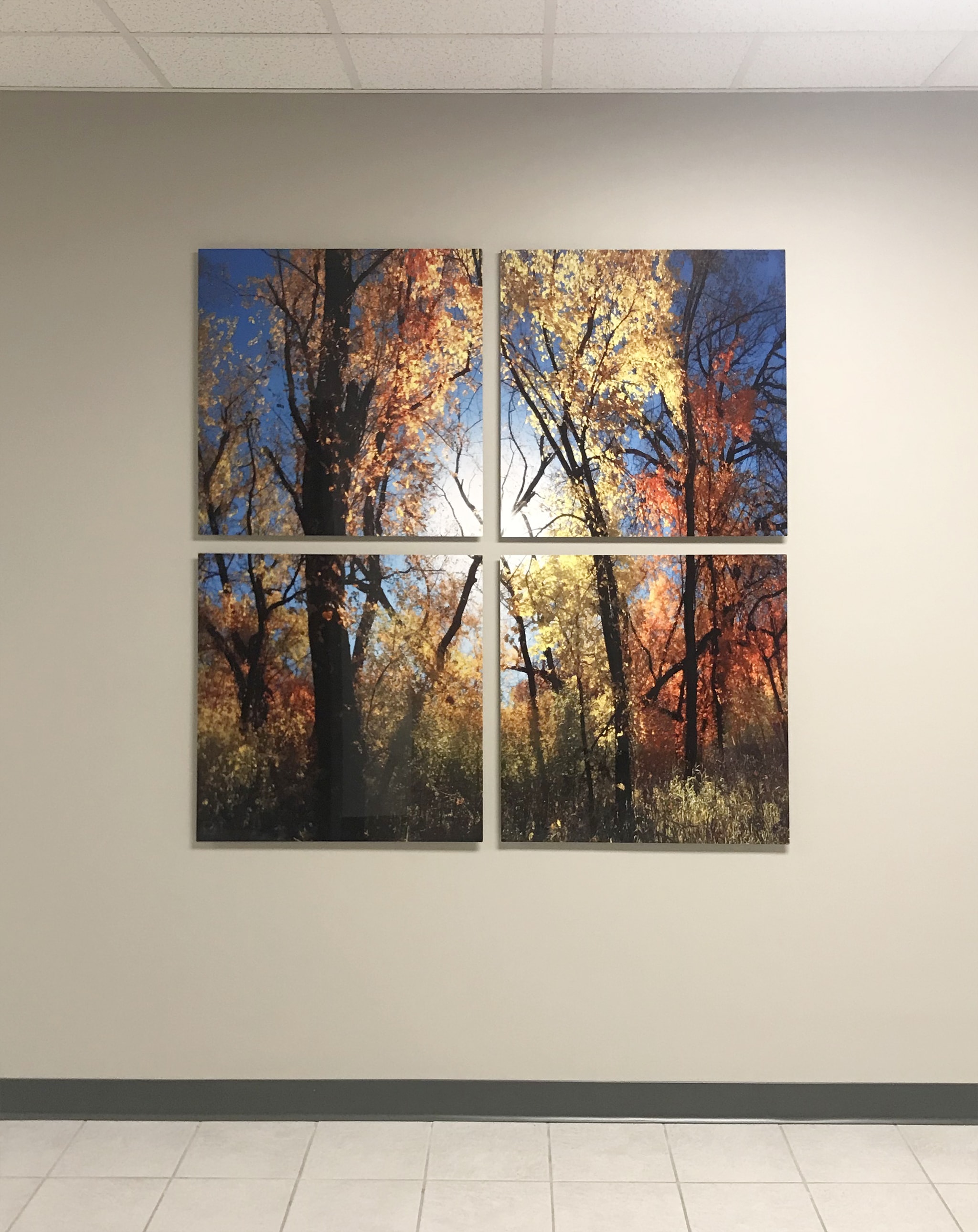 4-Panel Square Metal Artwork