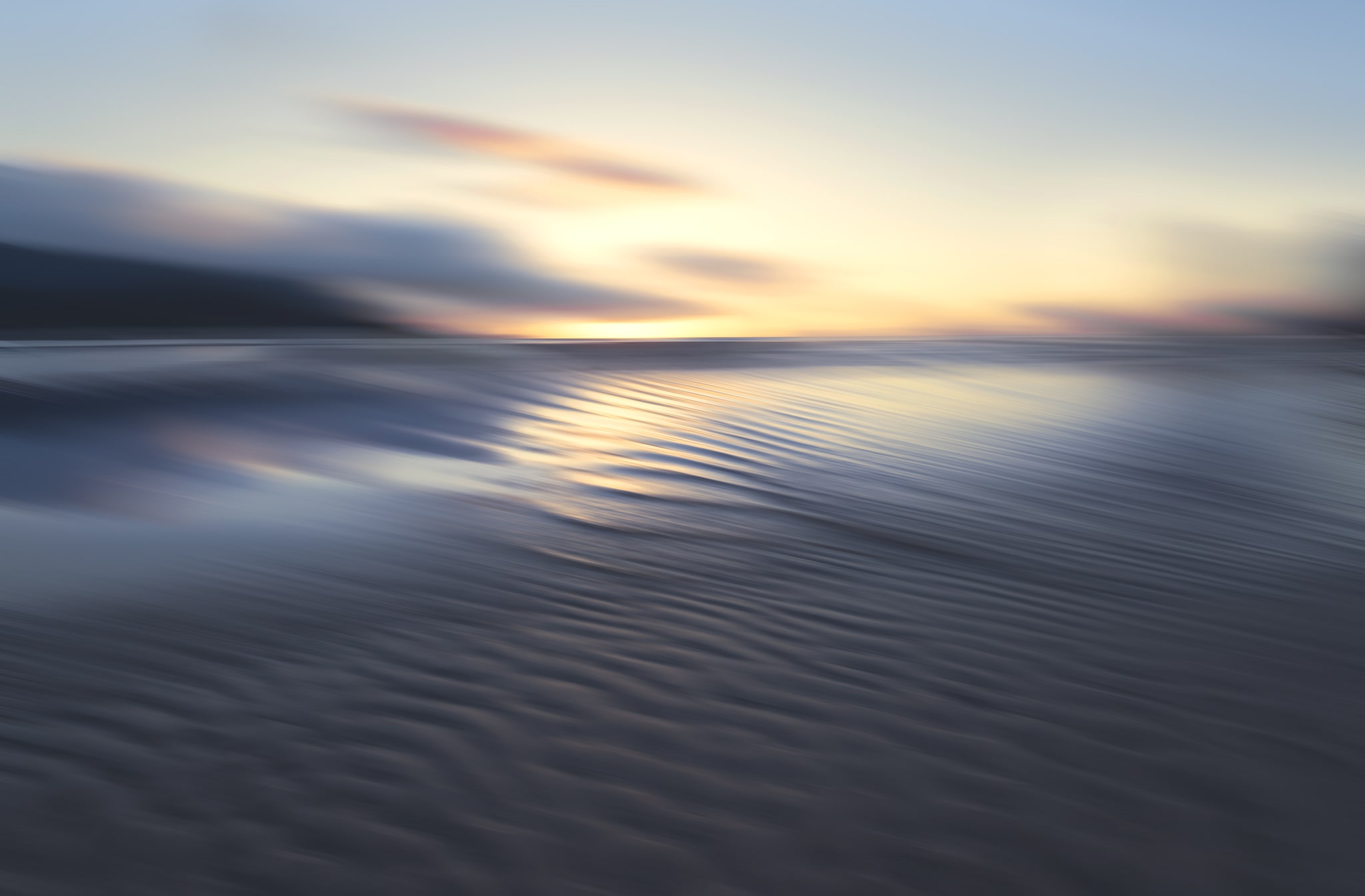 Abstract Intentional Camera Movement of Beach