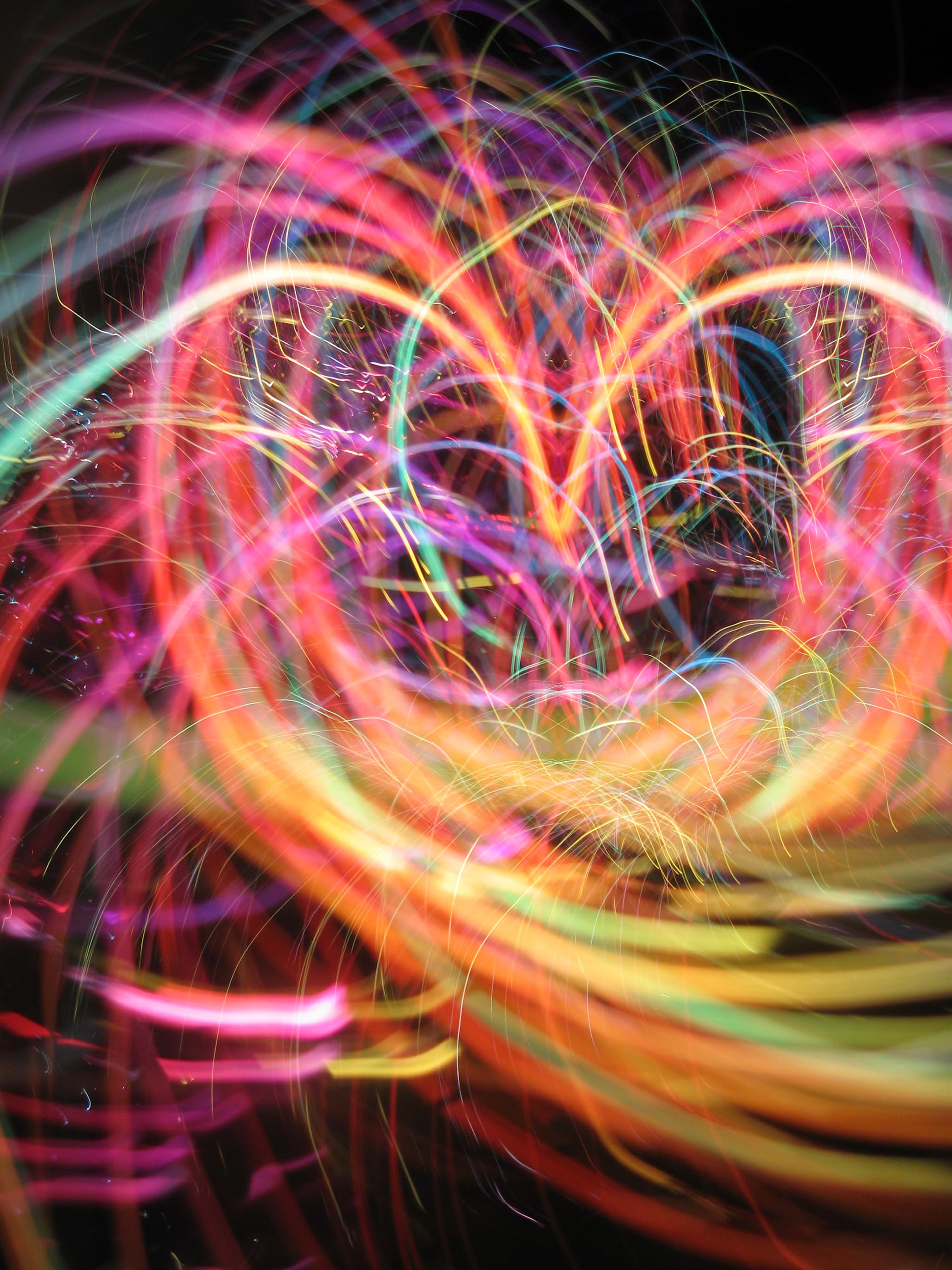 Swirling Abstract Heart-Shaped Art