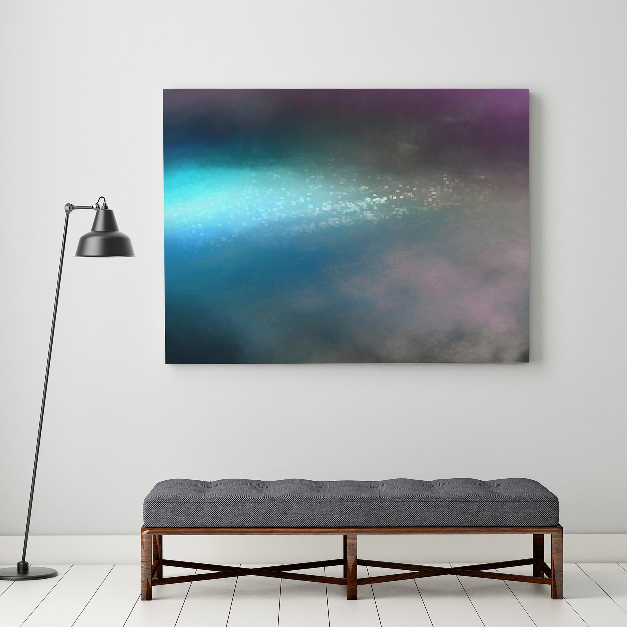 Electric Blue Abstract Artwork