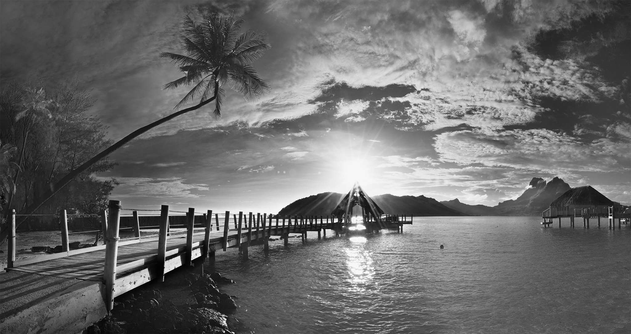 Bora Bora Black & White Picture