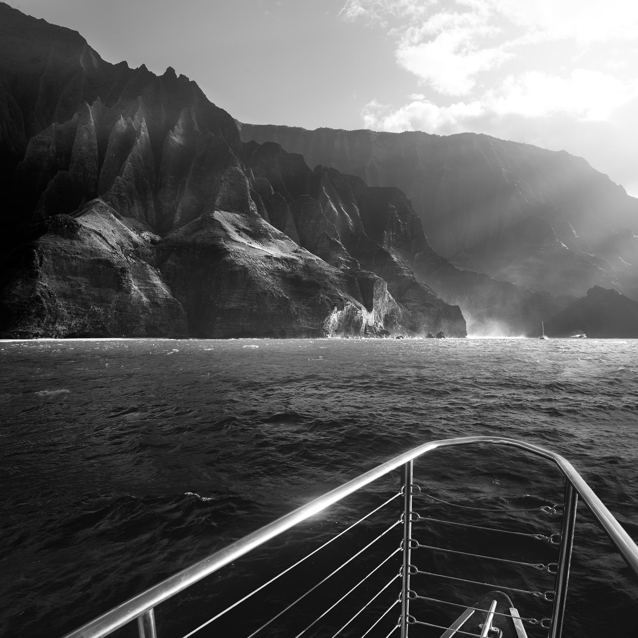 Black & White Kauai picture of NaPali Coast