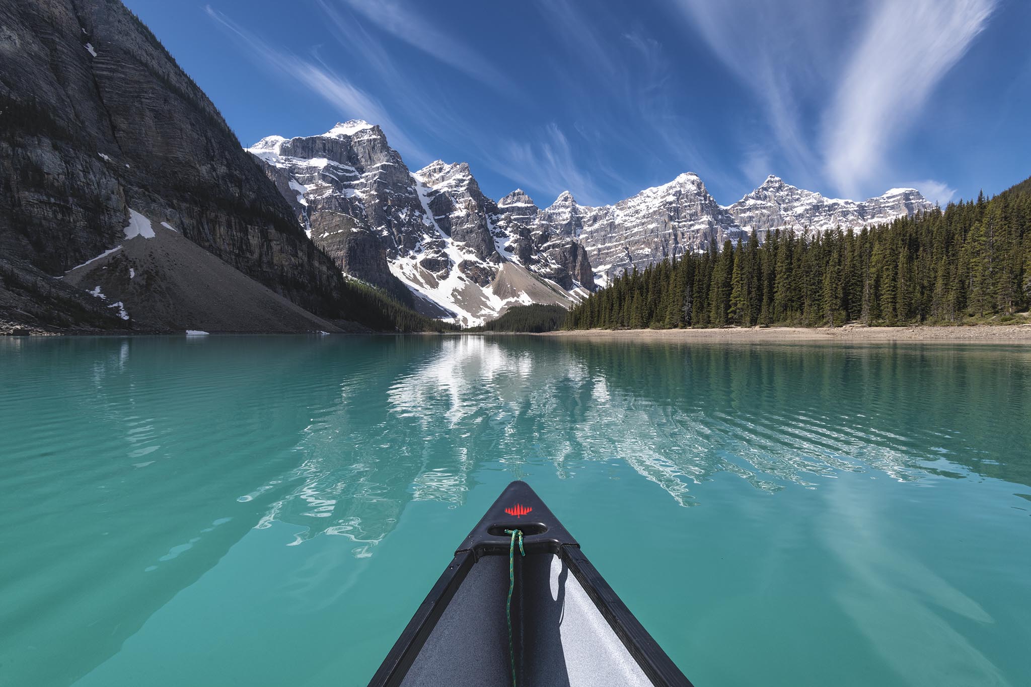 Canoe Ride in Morraine Lake