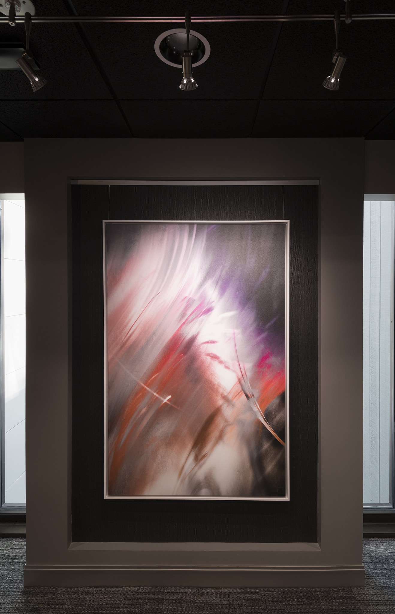 Canvas artwork with white frame