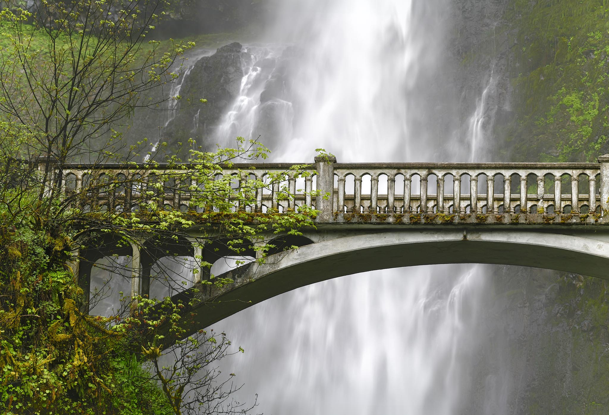 Close Up of Benson Bridge at Multnomah Falls