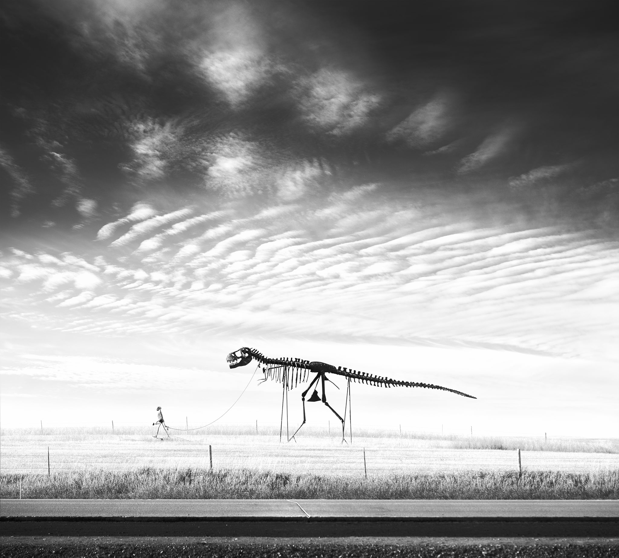 Dinosaur Sculpture near Badlands South Dakota