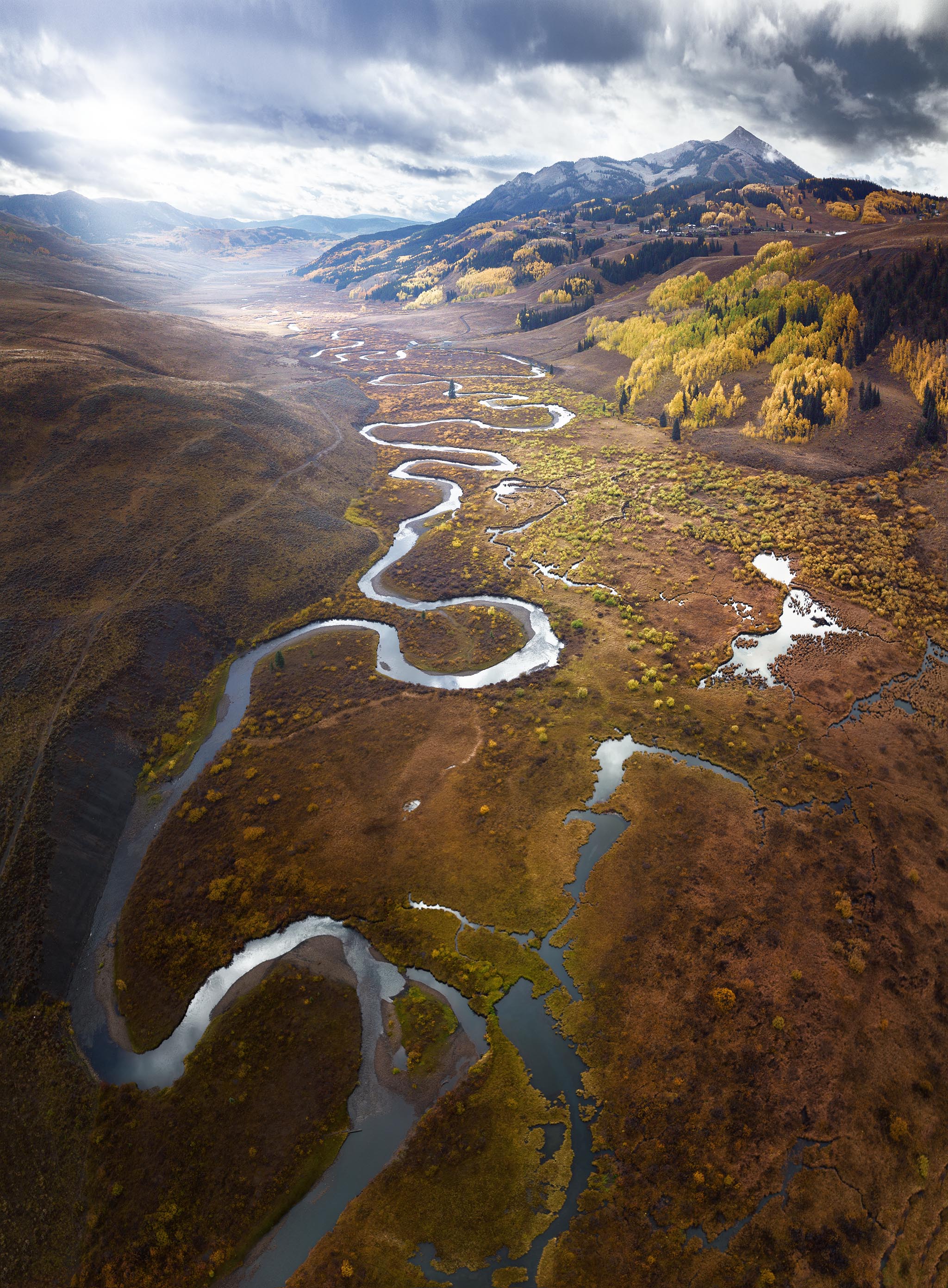 Crested Butte Colorado Aerial Picture