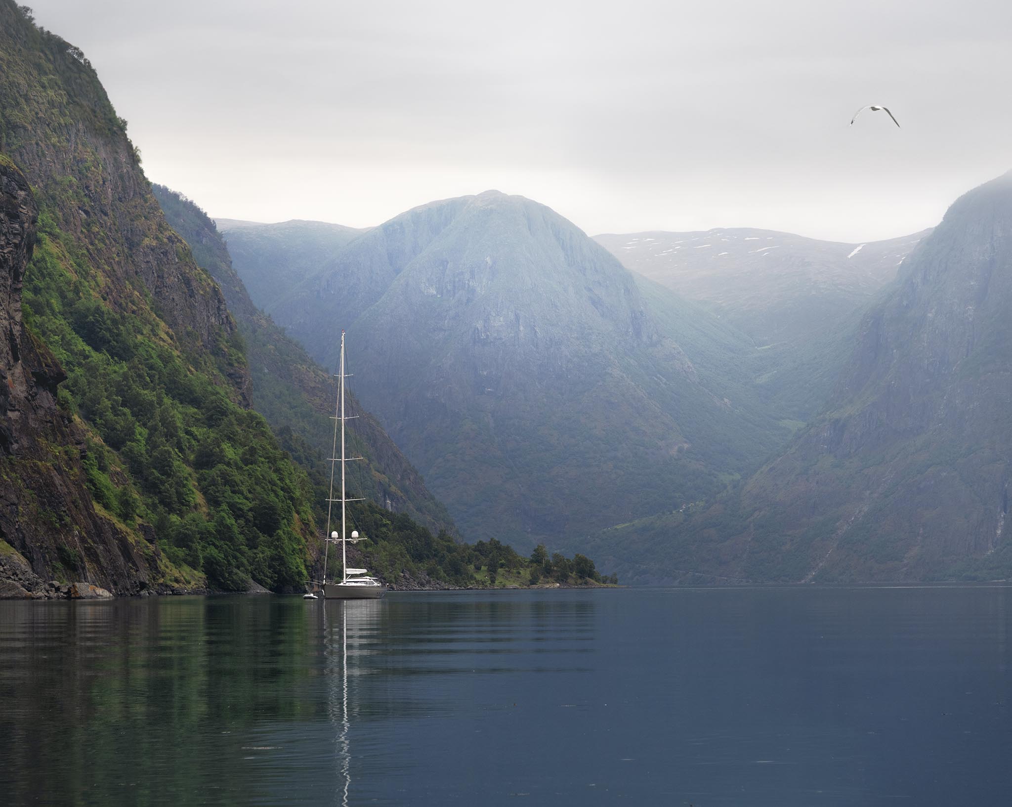 Boat in Flam Fjords