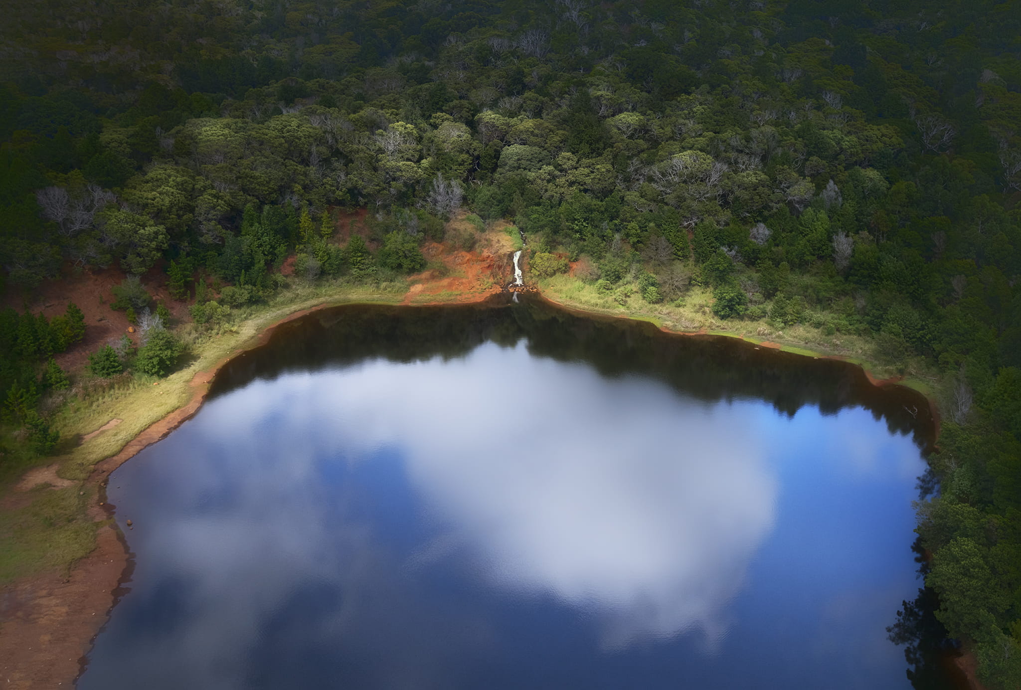 Waterfall from Helicopter Ride in Kauai