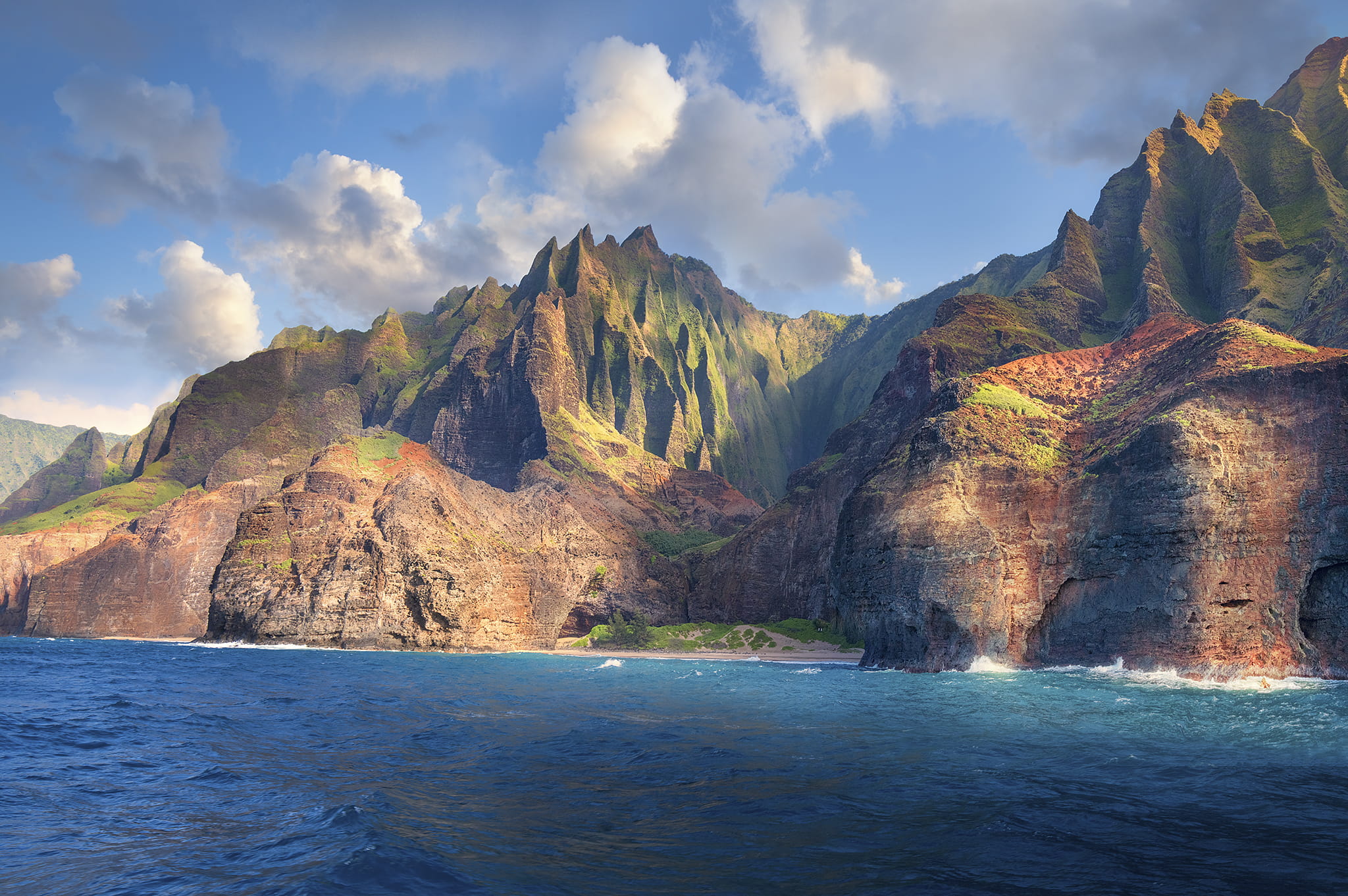 Photo of Kalalau Beach Picture from Boat in Kauai