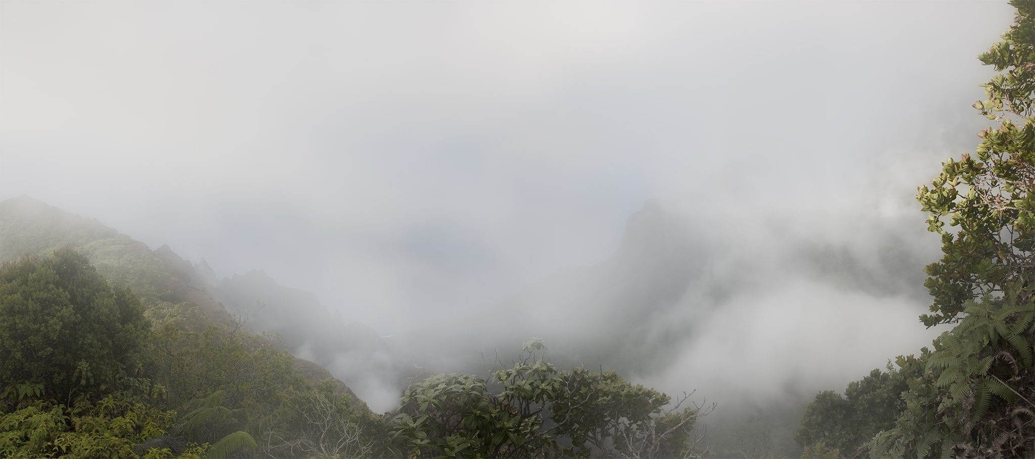 Rain & Clouds on Kalalau Lookout