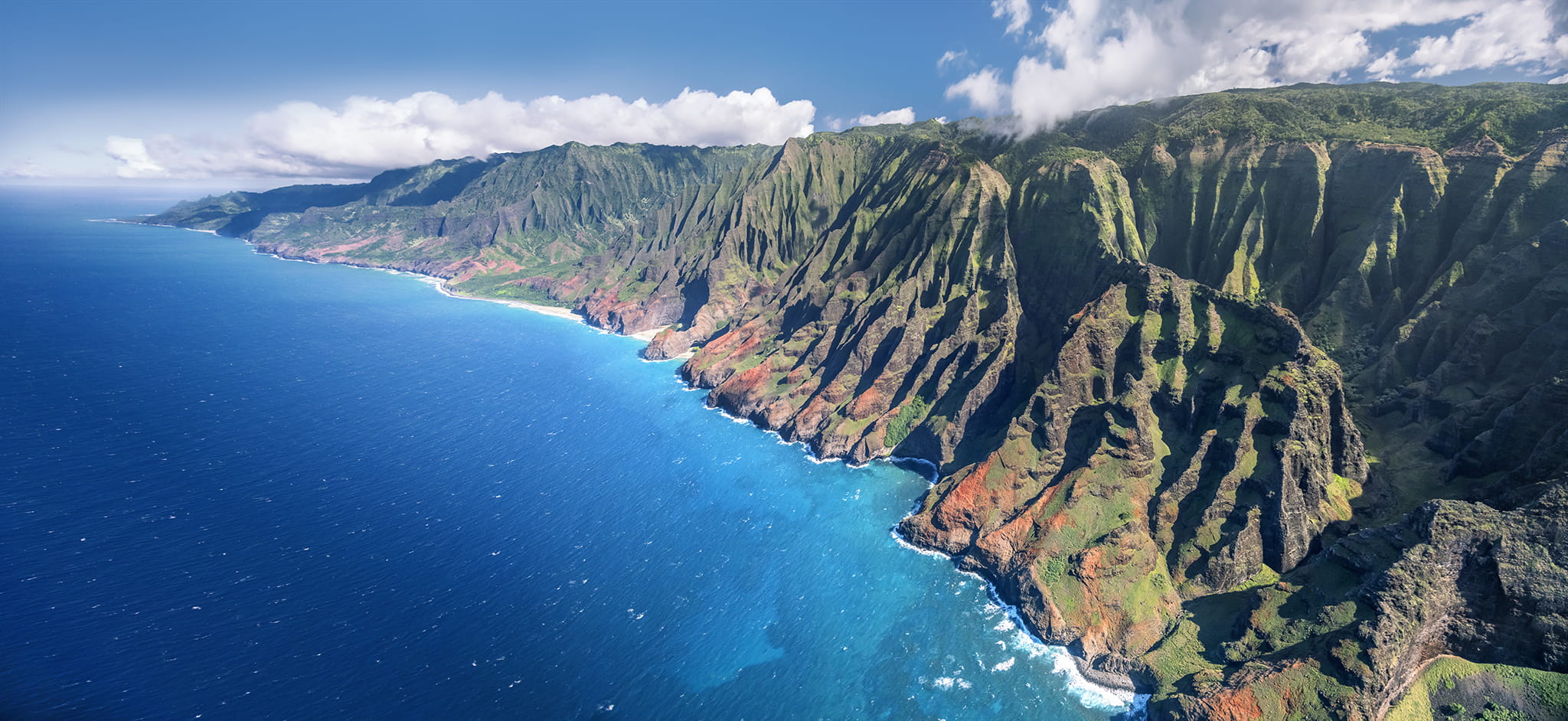 Kauai Coastline Aerial View