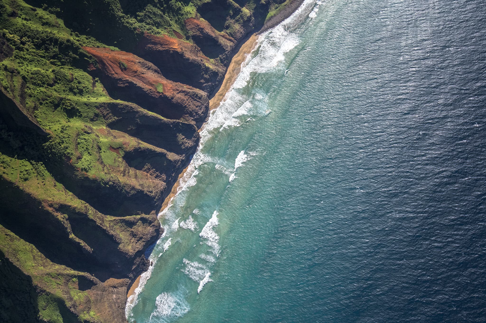 Kauai Beach Aerial View