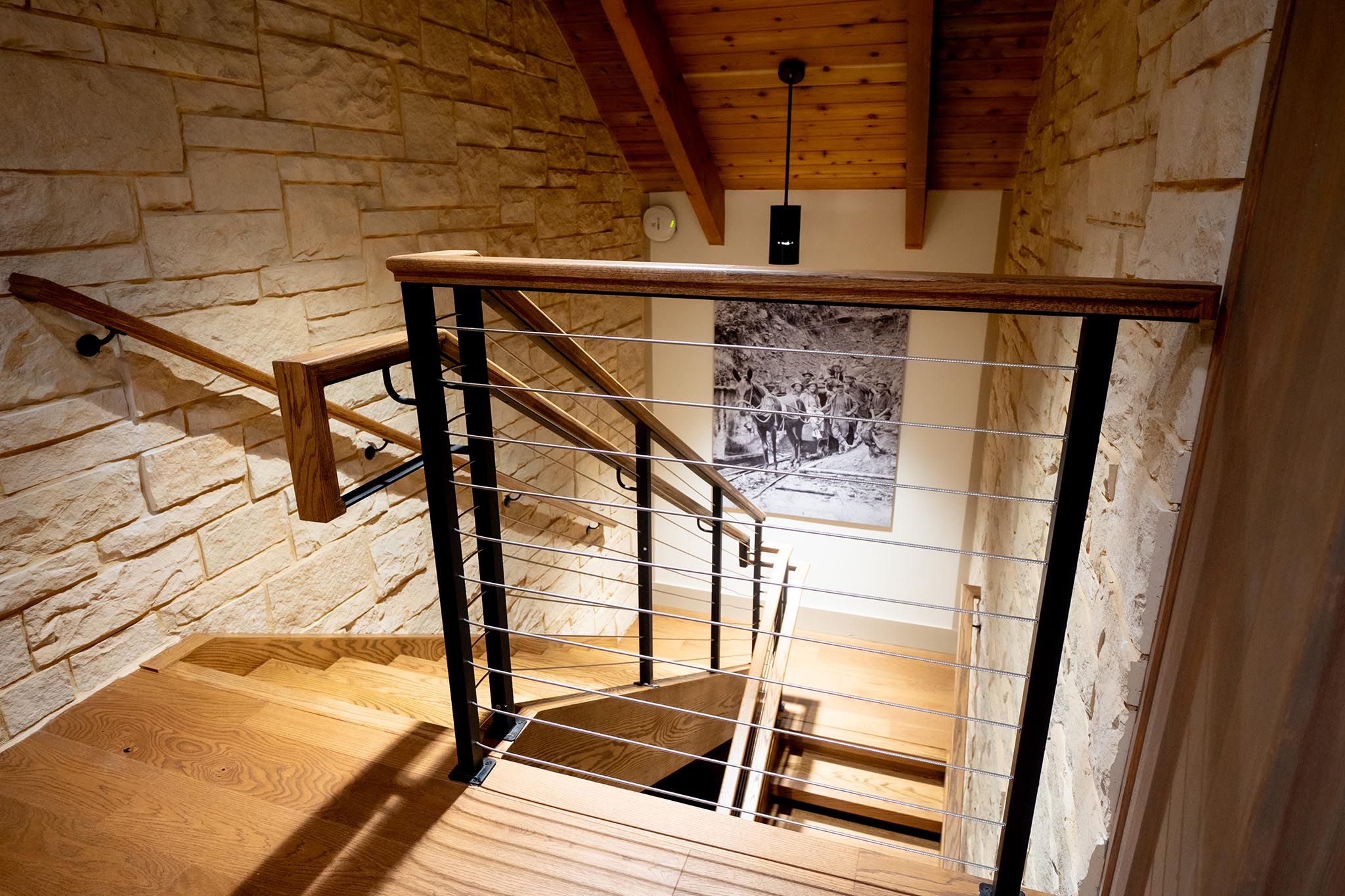 Stairwell landing artwork