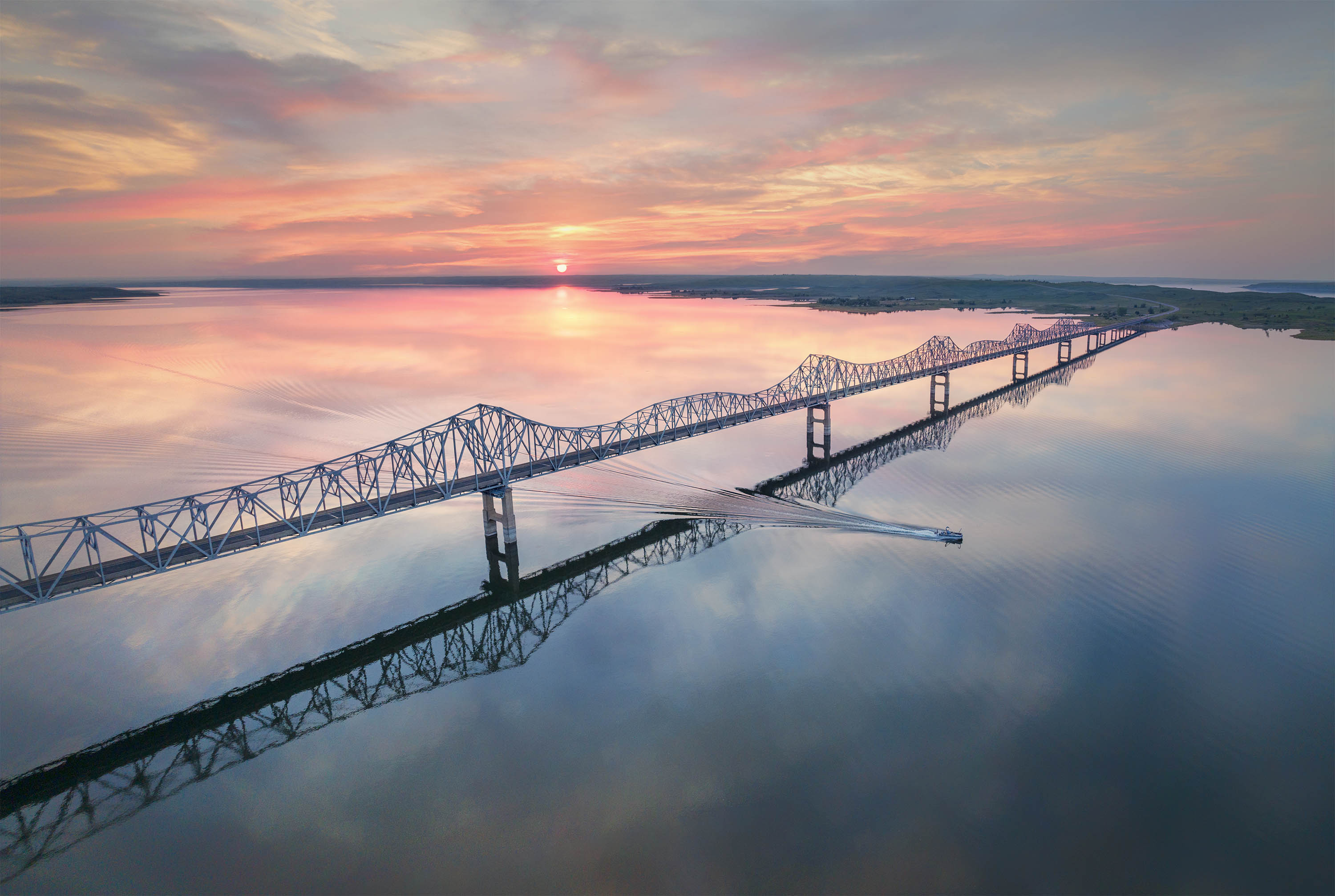 Boat Passes Under Bridge Picture