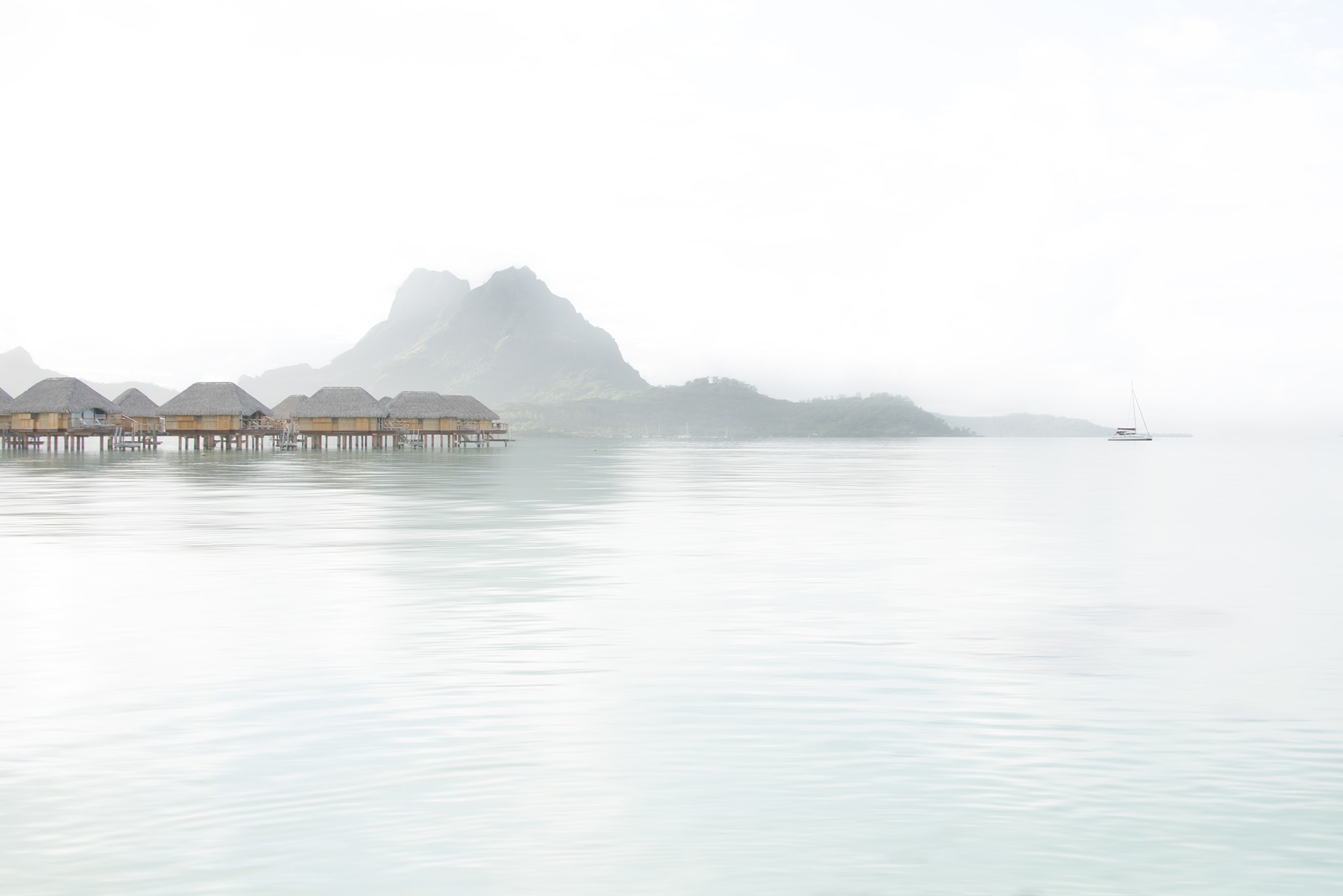 Morning in Bora Bora by Mt. Otemanu