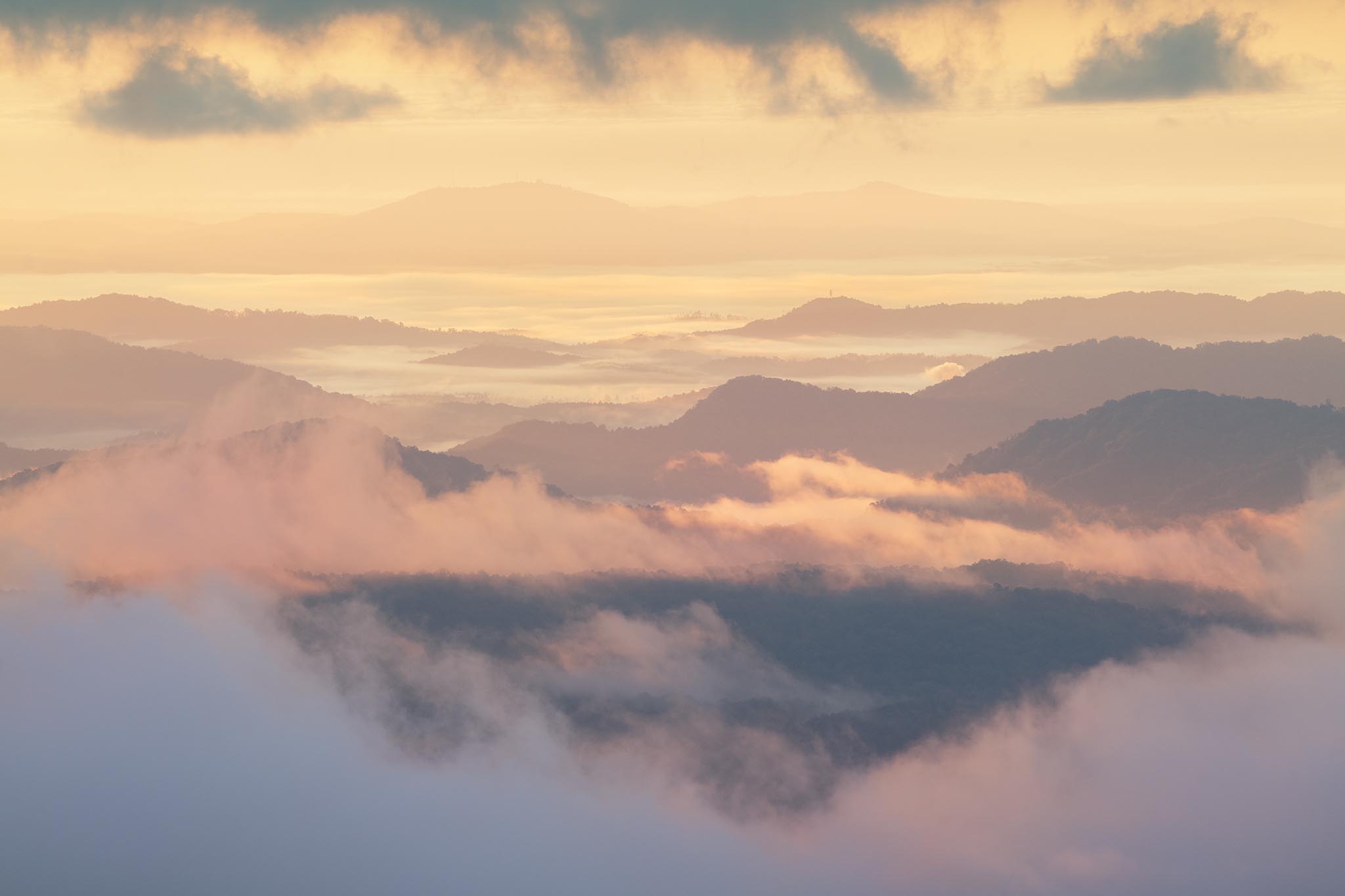 North Carolina mountain sunrise