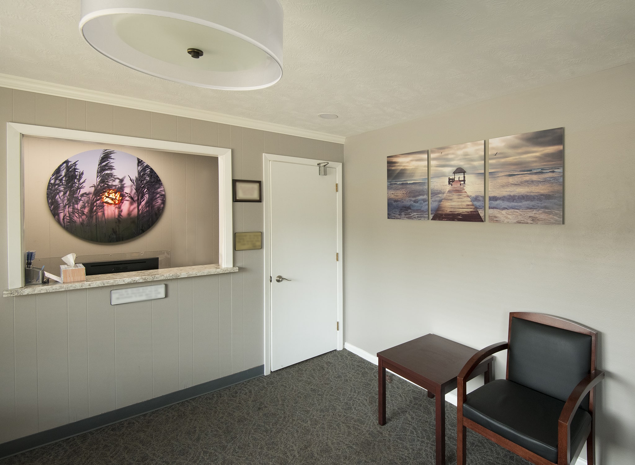 3-Panel Artwork in Reception Area