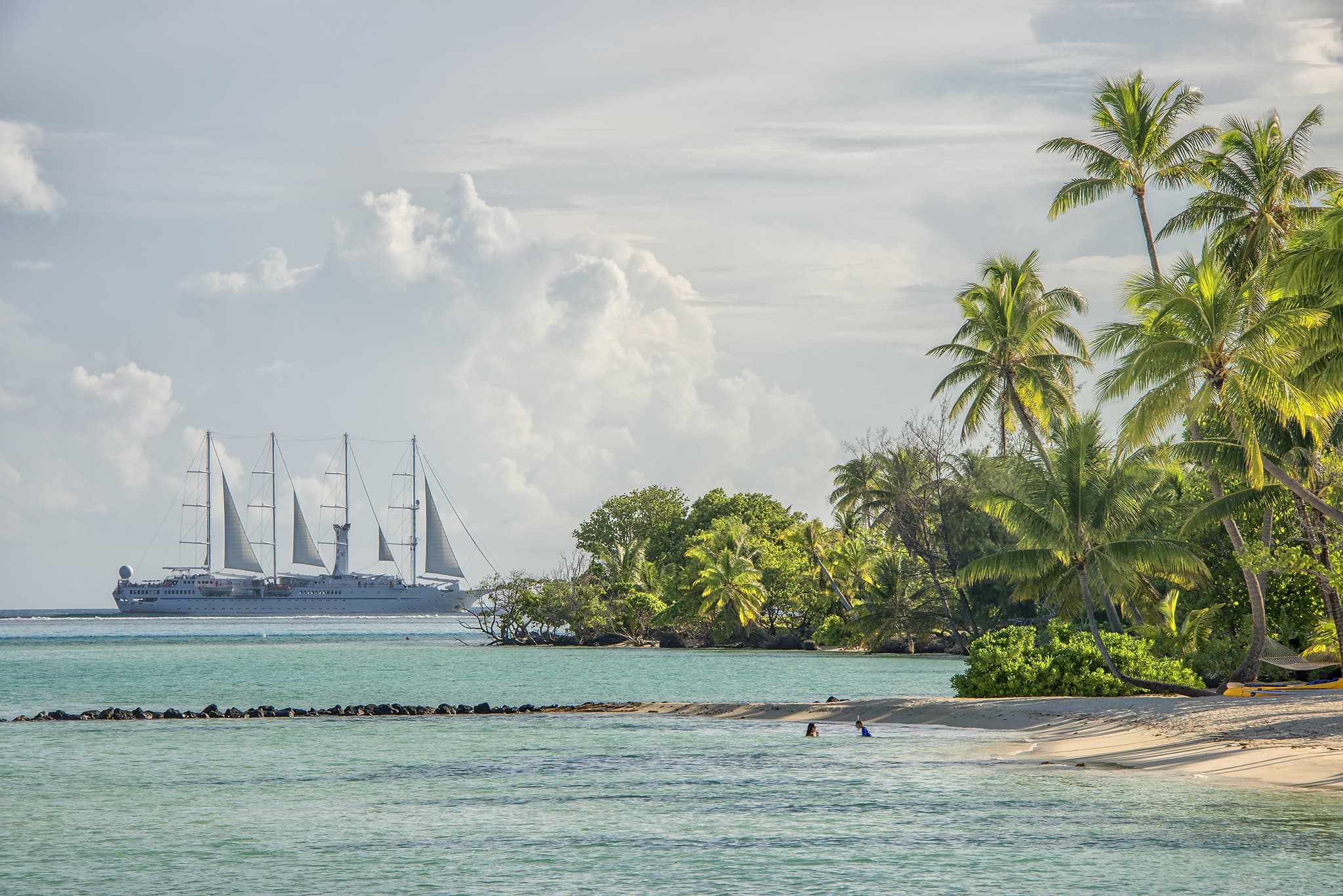 Sailboat in Bora Bora