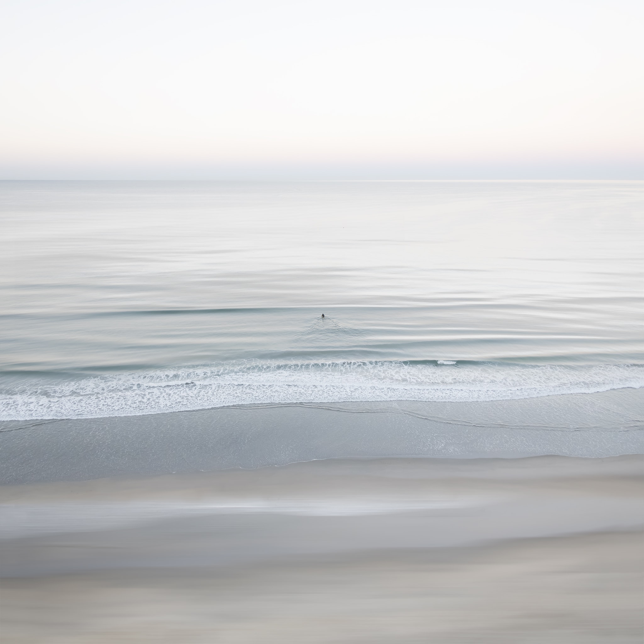 Lone Surfer Picture Minimalist Style