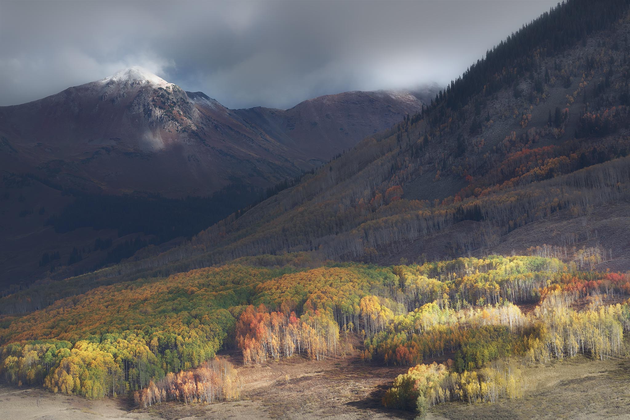 Peak in Crested Butte with Aspens