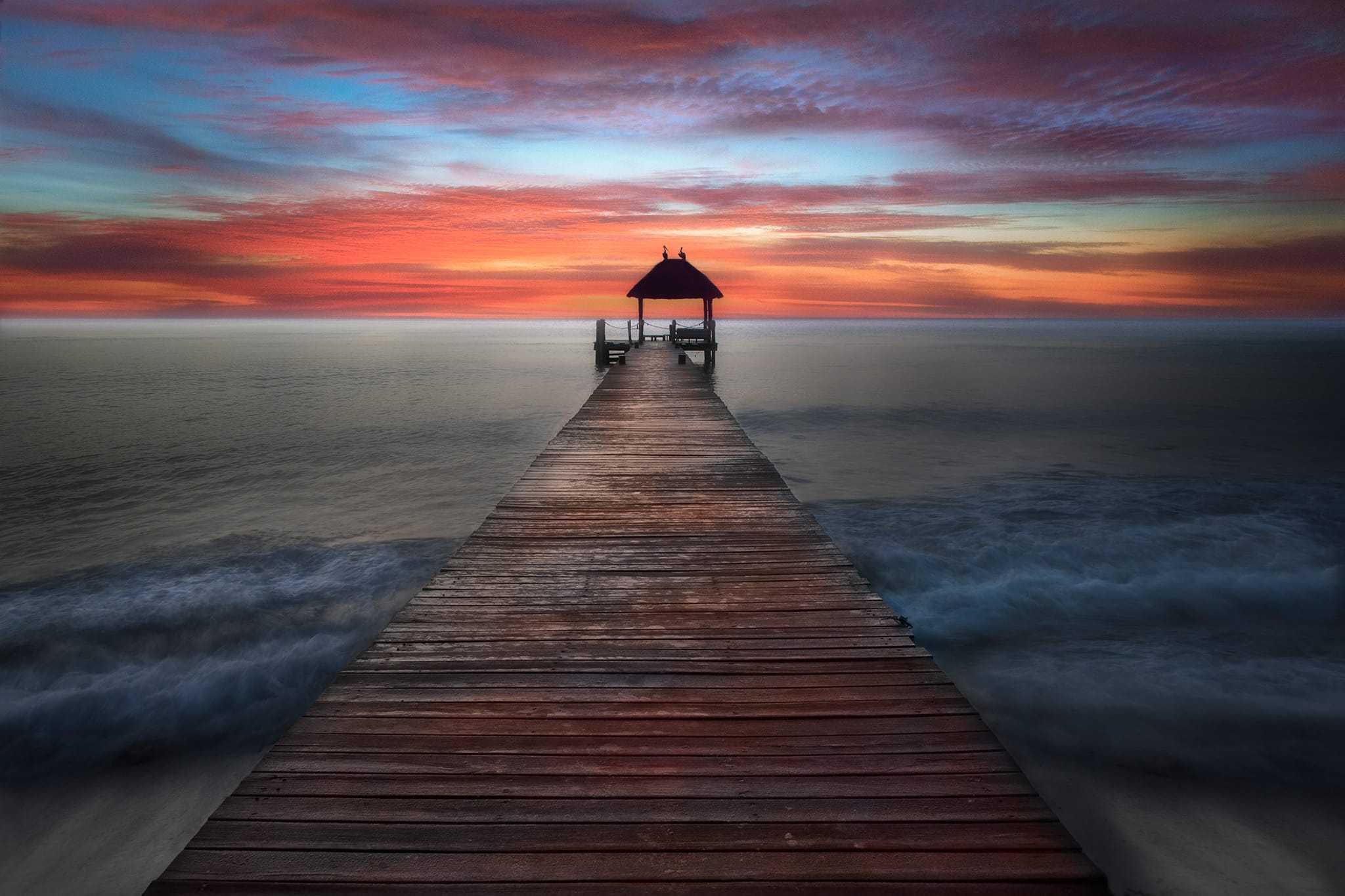 Sunrise on Pier Artwork