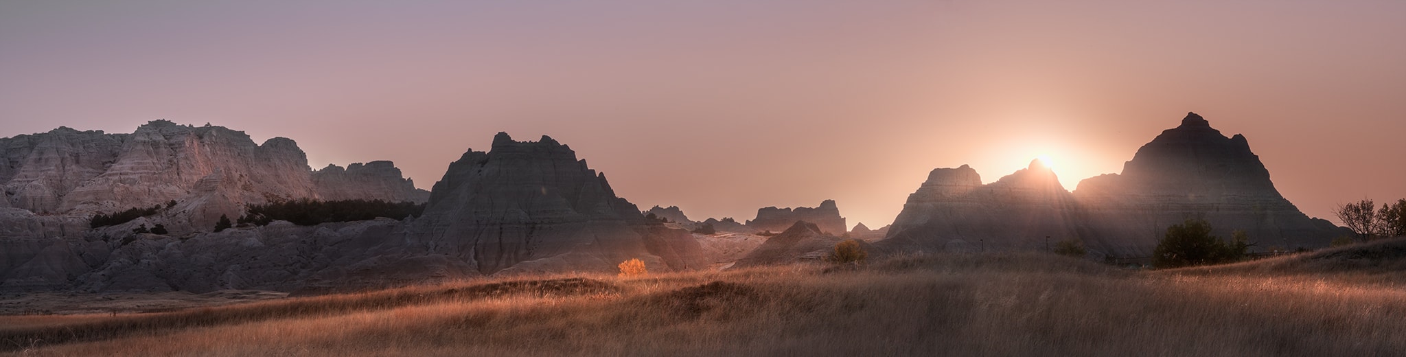 Sunrise in Badlands