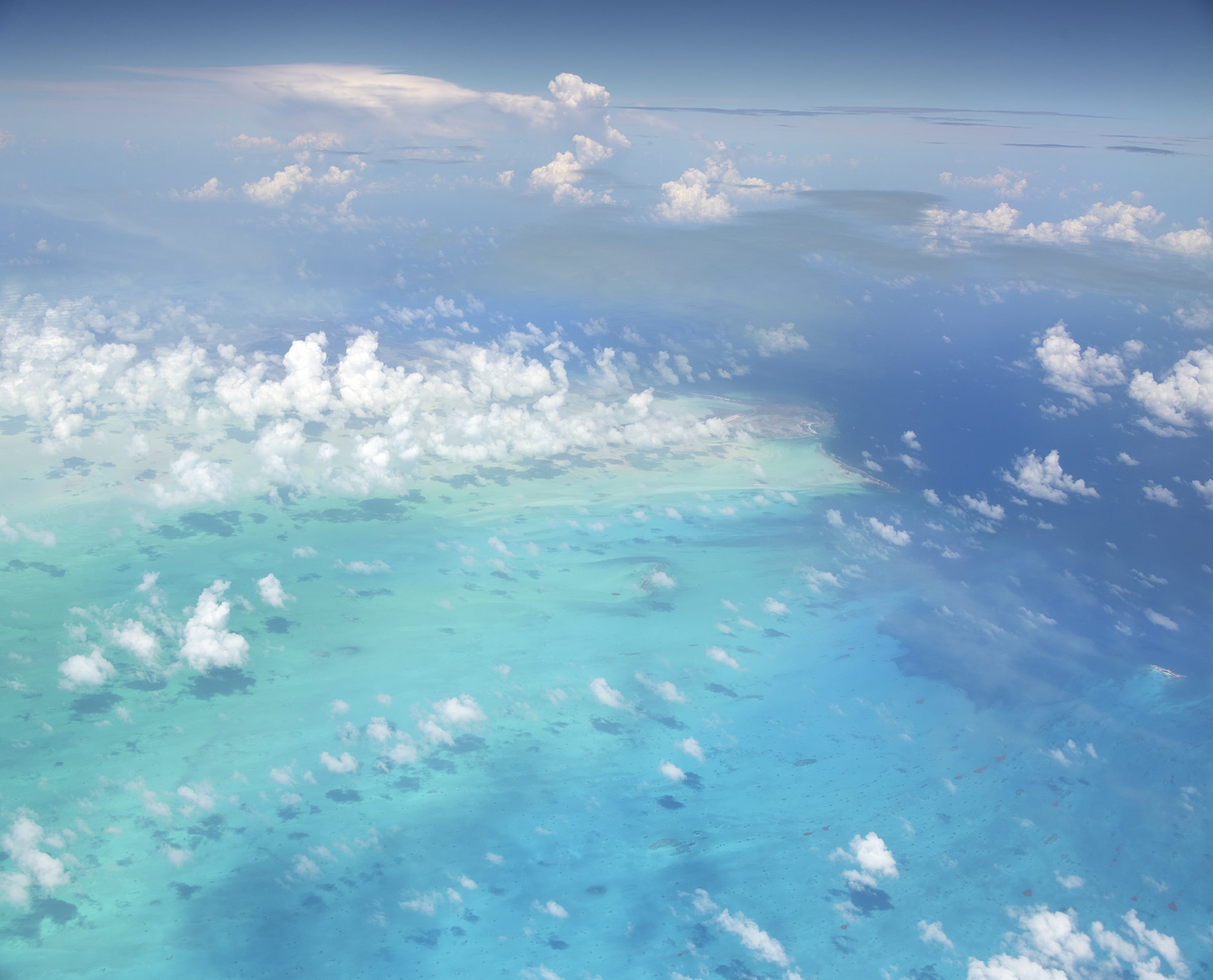 Aerial view of tropical water