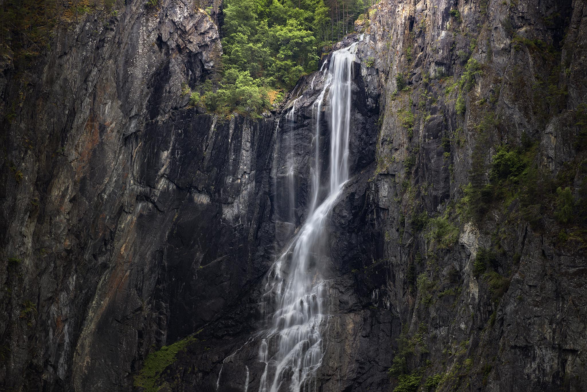 Waterfall in Norwegian Fjords