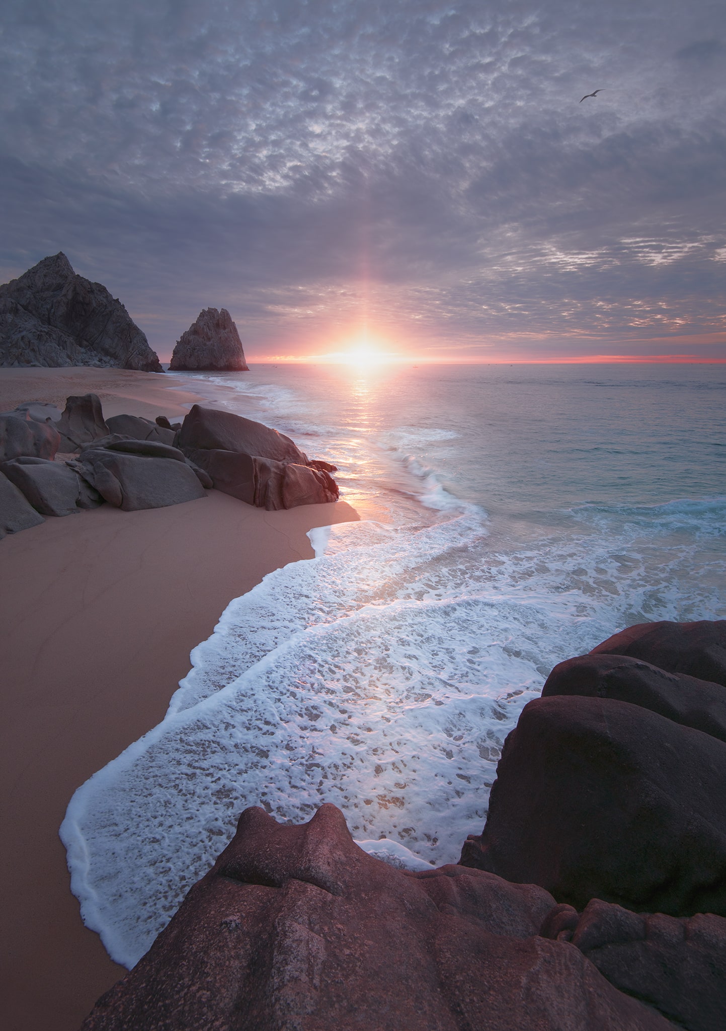 Vertical picture of Cabo sunrise