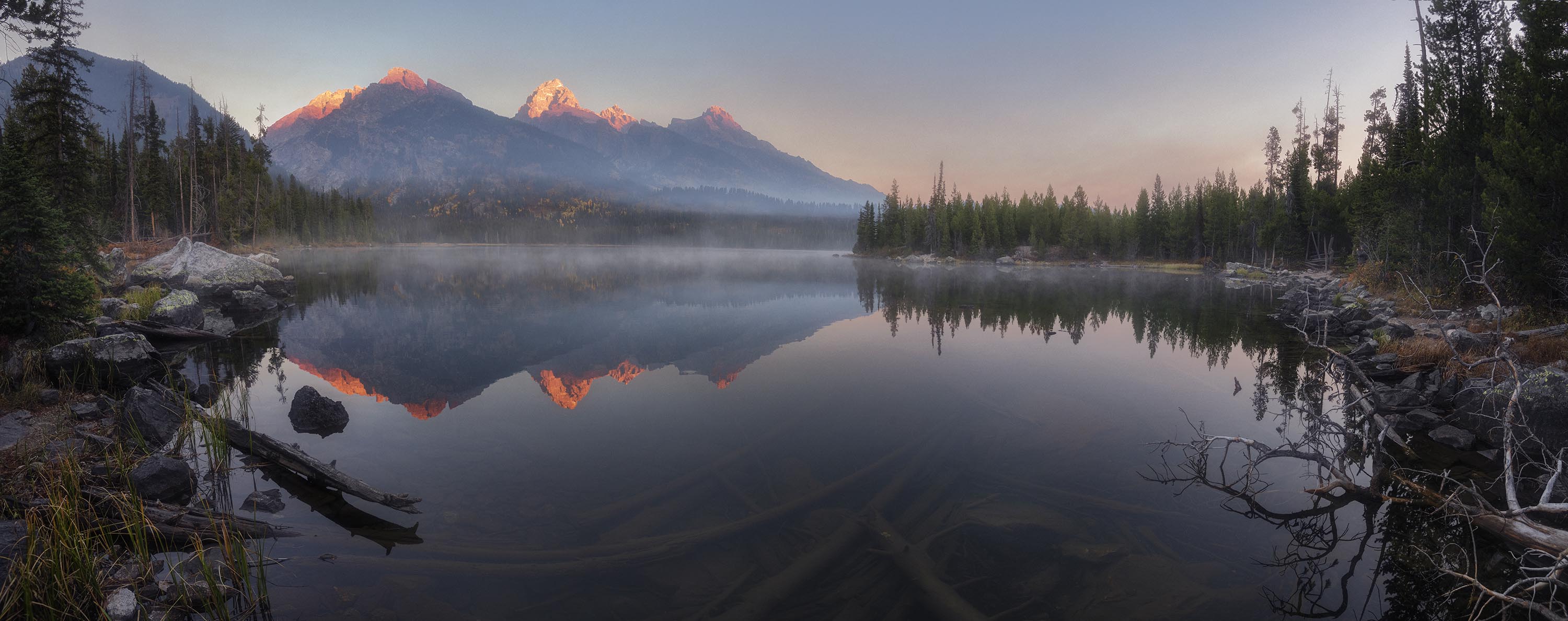 Calm Taggert Lake in Morning