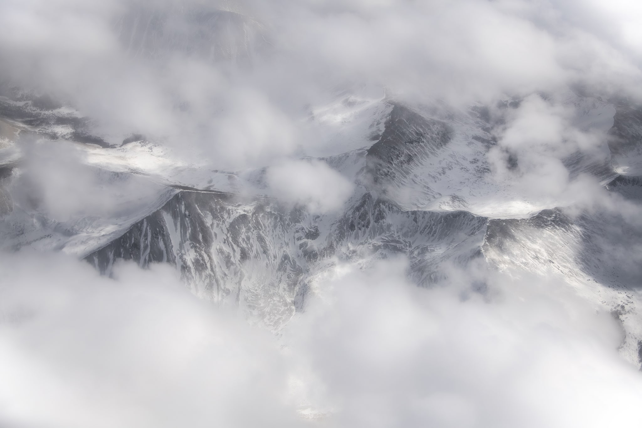 Wintery Mountain Aerial picture