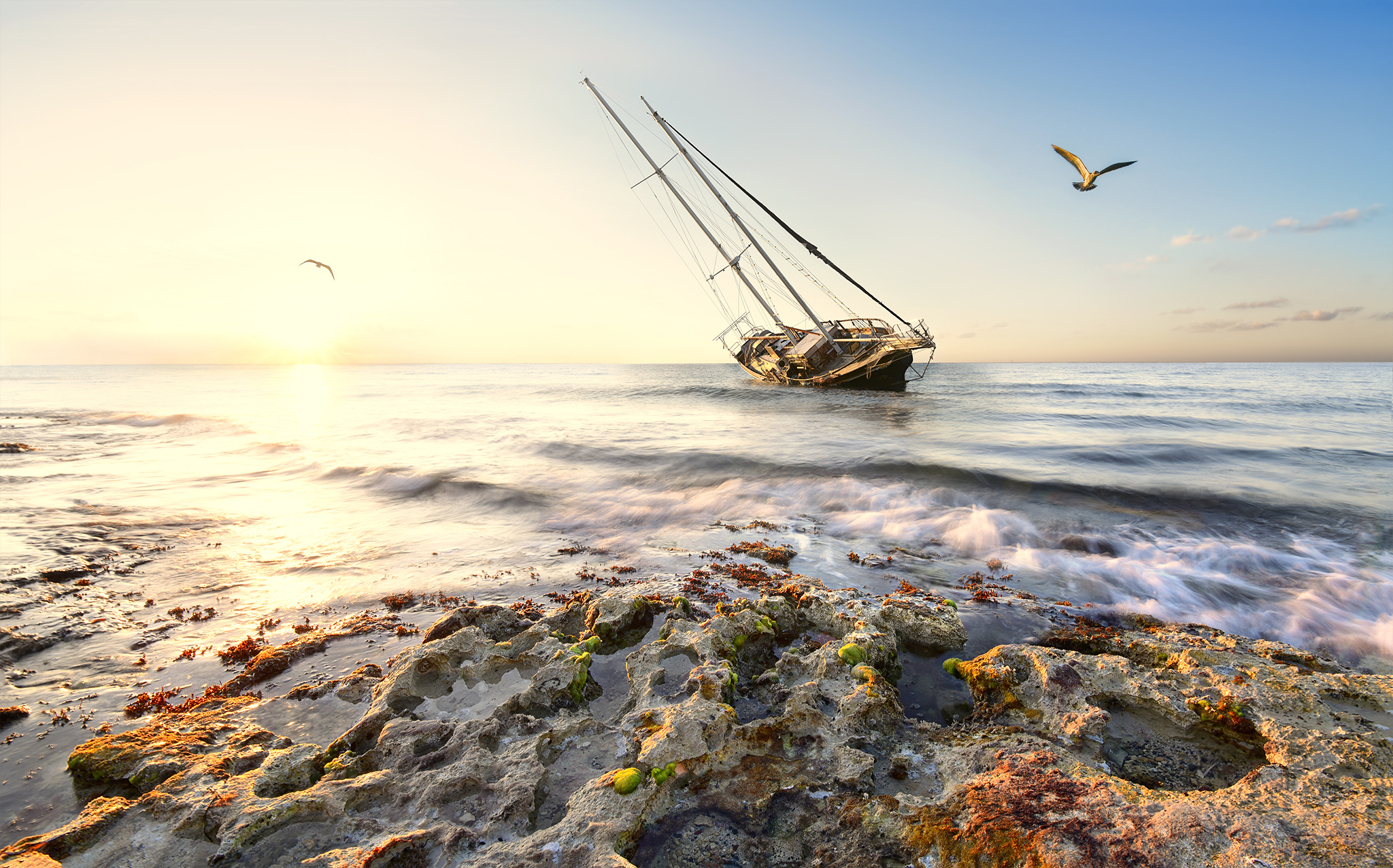 Shipwreck in Cozumel, Mexico